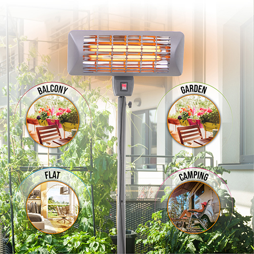 výkonný terasový ohrievač